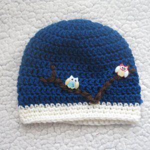 Girls Owl Crochet Hat